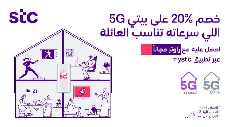 تفاصيل باقة بيتي فايبر 5g من STC تفاصيل باقة بيتي فايبر 5g من STC